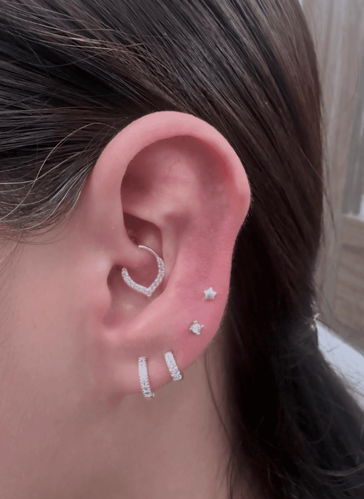Ejemplo de perforaciones y aros para inspiración